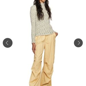 Rag & Bone Becky Flight Pants Elastic Waist wide leg Khaki Med Y2K 2000s grunge